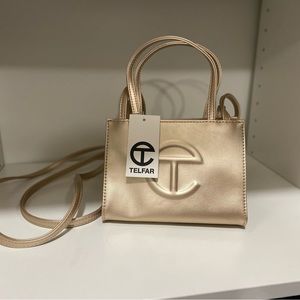 Telfar Small Gold Bag